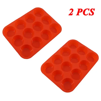 Silicone Round Egg Tart Mold DIY Baking Tools Muffin Cup Cake Mold Thick Silicone