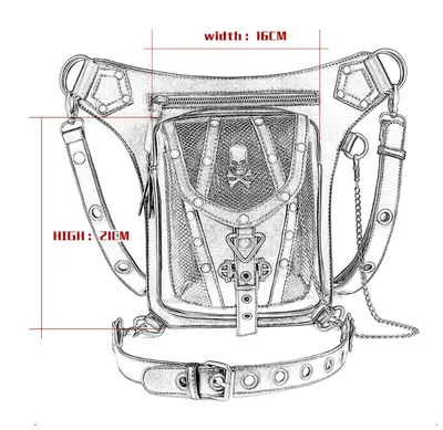 A steampunk retro cross-body bag for women