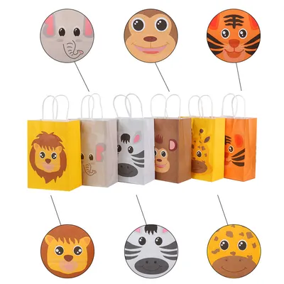 Jungle Animal Cartoon Paper Plate Disposable Tableware