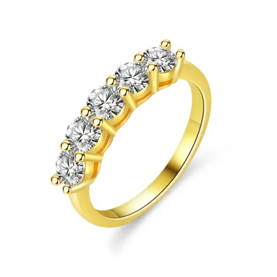 5-star Seven Star Diamond Female S925 Silver Ring