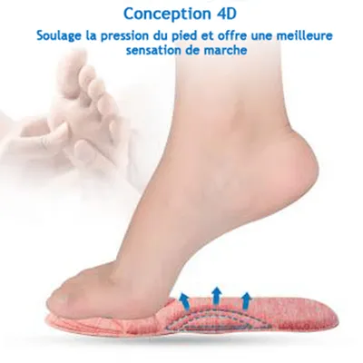 Soft Insole High Heel Shoe Pad Men Women 4D Sport Sponge Pain Relief Insert Cushion Pad Shoe Insoles 1Pair