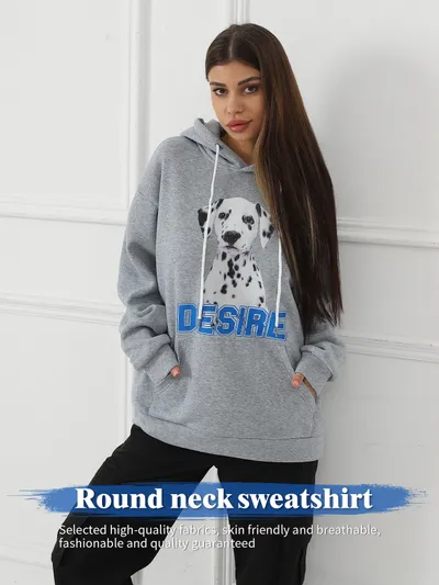 Women's Fashionable Casual Printed Long Sleeved Sweatshirt
