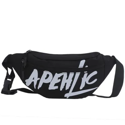 Nylon printed letters small satchel