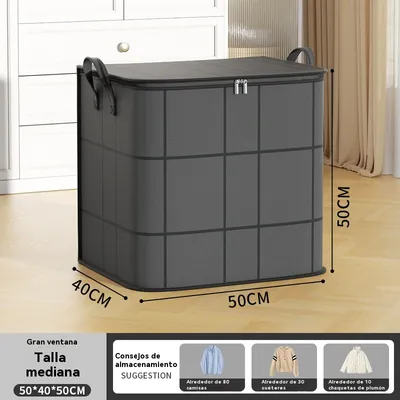 Large Capacity Clothes Storage Bag, Wardrobe Organizer For Clothing & Quilts, Ideal For School & Moving Luggage Storage
