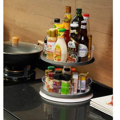 Multifunctional Rotating Shelf For Kitchen Supplies