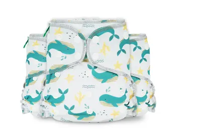 Super Absorbent Bamboo Cotton All-in-one Baby Night Cloth Diaper