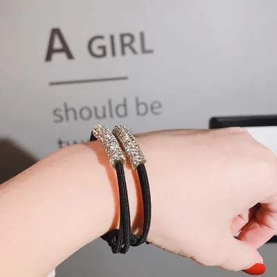 All-match fashion rhinestone hair tie