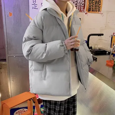 The New Japanese Lazy Simple Temperament Stand-up Collar Cotton Bread Clothes