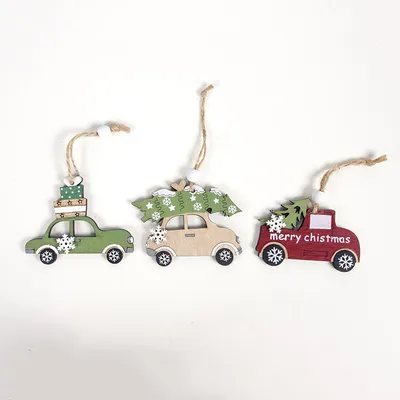 New Christmas Wooden Creative Pendant Decoration Supplies