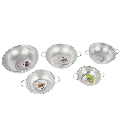 Stainless Steel Drain Basket Kitchen Rice Washing Basket