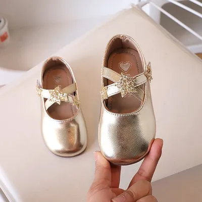 2026 Spring & Autumn New Kids Leather Shoes, Star Dance Shoes, Baby Girl Princess Shoes