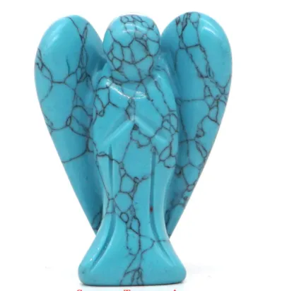 Natural Crystal 2 Inch Angel Ornaments Wishing Patron Saint Original Stone Handpiece Decorative Crafts