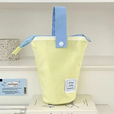 Foldable Standing Pencil Pen Case With Compartments Large Capacity Pencil Pouch Bag School