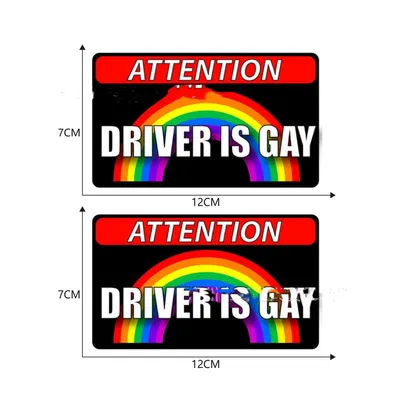 S-334 Interesting Color Automobile Sticker Bumper Stickers Paper Personalized Creative Gay Reflective Decoration Garland Cover Scratches Bumper Stickers