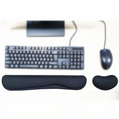Memory Foam Wireless Keyboard Wrist Rest Mouse Pad Office