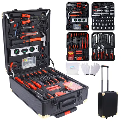 969 Piece Men's Home Repair Tool Set, Tool Box Organizer With 4 Drawers, Universal Household