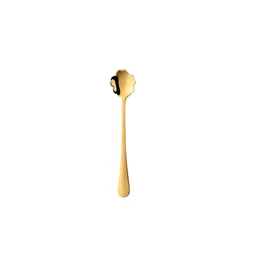 Stainless Steel Sunflower 304 Color Titanium Plated Lace Spoon