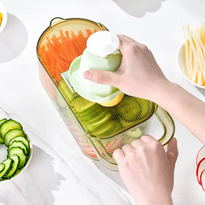 Multifunction Transparent Vegetable Cutter Steel Blade Potato Slicer Fruit Shred Dicing Blades Carrot Cheese Grater Chopper Kitchen Gadgets