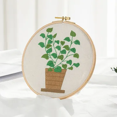Hand Embroidery Diy Material Bag Cloth Plant Embroidery