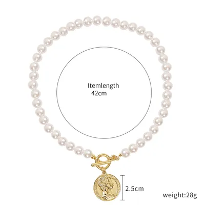Retro Exaggerated Baroque Pearl Necklace Women