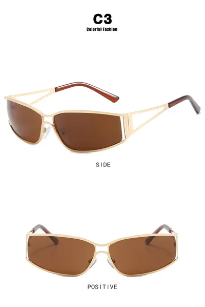 Hollow Modern Metal Women's Fashion Sunglasses