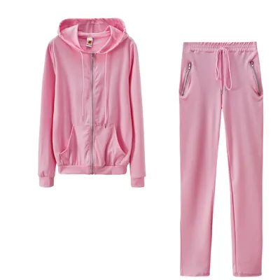 Women's Sports Solid Color Personalized Two-piece Zipper Pocket