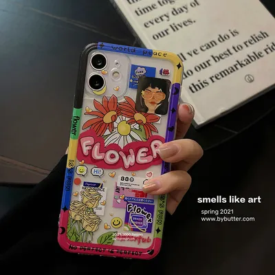 Tide Brand Retro Graffiti Silicone Phone Case
