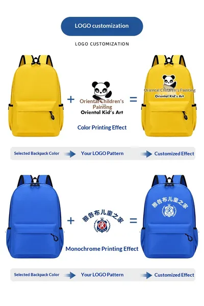 Customized Logo Printed Backpacks For Primary And Secondary School Students, Training Classes, Tutoring Bags, Gifts, Kindergarten Children's Leisure Backpacks