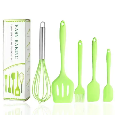 Silicone Kitchenware Non-Stick Cookware Kitchen Utensils Set Spatula Shovel Egg Beaters Silicone Handle Cooking Tool Set