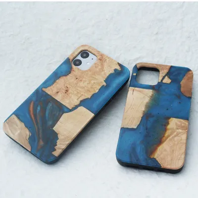 Resin Scar Wood Phone Case Cover