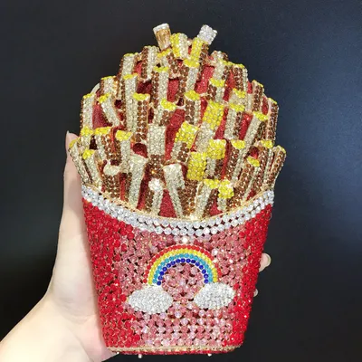 FrenchFrench fries diamond wisp empty metal bag
