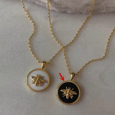Stainless Steel Bee Pendant Necklace Female Personality Everything Goes With Insect Necklace