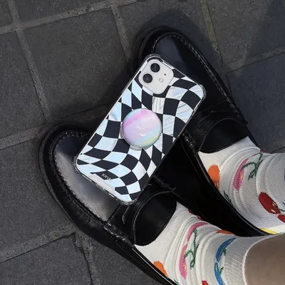 Mirror Checkerboard Phone Case For Iphone12