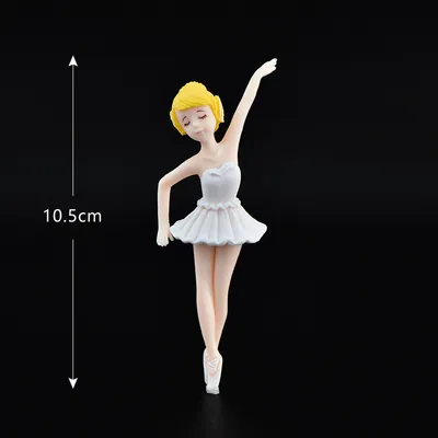 Craft Ballet Girl PVC Plastic Keychain Accessory