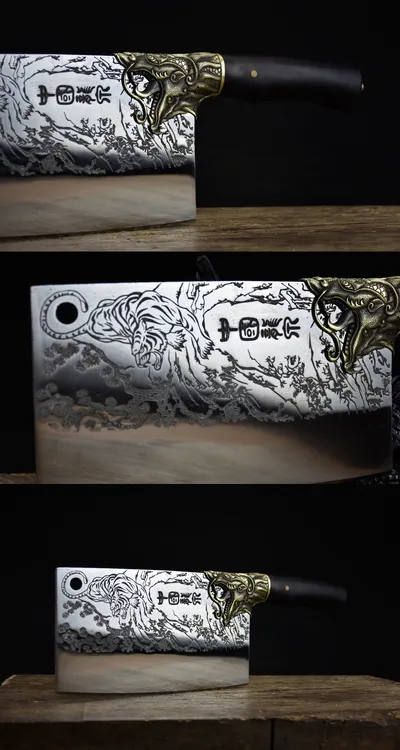 The Tiger Goes Down -China Longquan Bone Cutter
