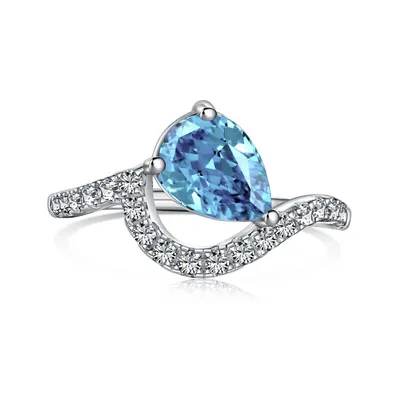 S925 Sterling Silver High Carbon 8A Zircon Ring