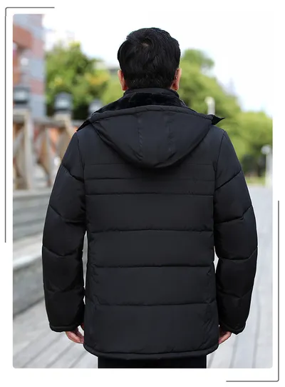 Fleece Middle-aged Men's Autumn And Winter Padded Jacket