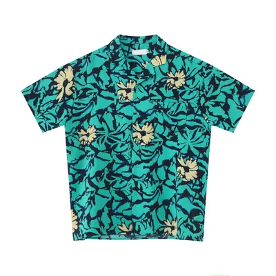Men's Floral Tie-dye Retro Short Sleeve Shirt