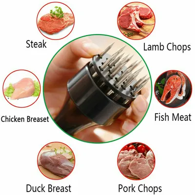 Stainless Steel Meat Tenderizer 21-pin Beef Pork Kitchen Cooking Needle Tool