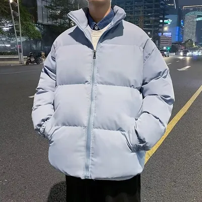 The New Japanese Lazy Simple Temperament Stand-up Collar Cotton Bread Clothes