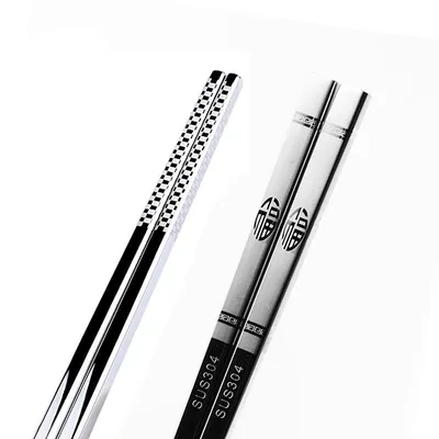 Household Laser Non-slip Hollow Square Chopsticks