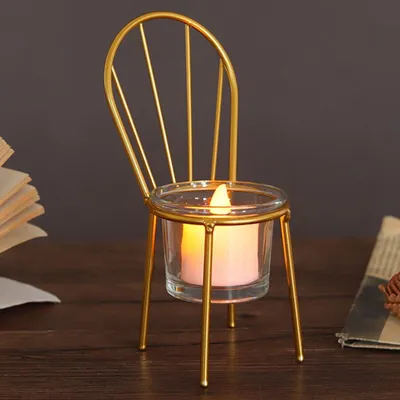 Metal Crafts Seat Candle Holder Decoration Living Room Candlelight Dinner Table Decoration Decoration
