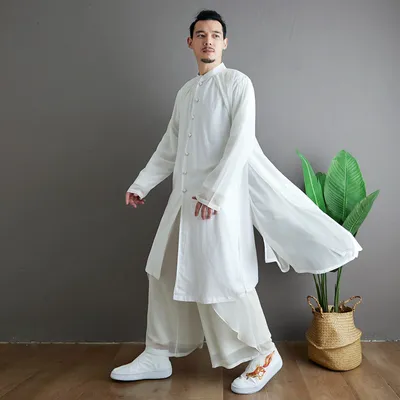 Chiffon Costume Male Boy In Robe And Mandarin Jacket