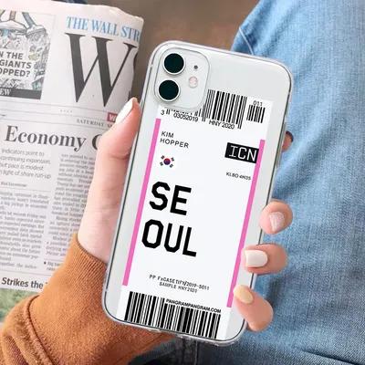 Creative Airplane Ticket Fashion Phone Case