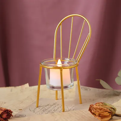 Metal Crafts Seat Candle Holder Decoration Living Room Candlelight Dinner Table Decoration Decoration