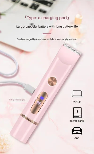Women's Hair Trimmer, Baby Hair Clipper, Women's Pubic Hair Trimmer, Hair Removal Device, Dry And Wet Use