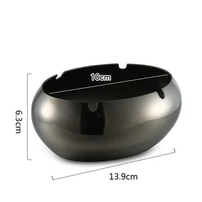 Thickened Stainless Steel Ashtray With Lid