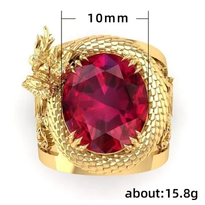 Creative Double Dragon Play Bead Shape Ring