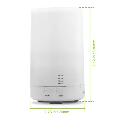 1Pc Mini Cool Mist Humidifier Ultrasonic Aroma Essential Oil Diffuser With 7 Color LED Lights 4 Timer Settings For Office Home Room Vehicle Study Yoga Spa