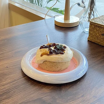 Ins Cream Chubby Cute Flower Creative Breakfast Plate Ceramic Plate
